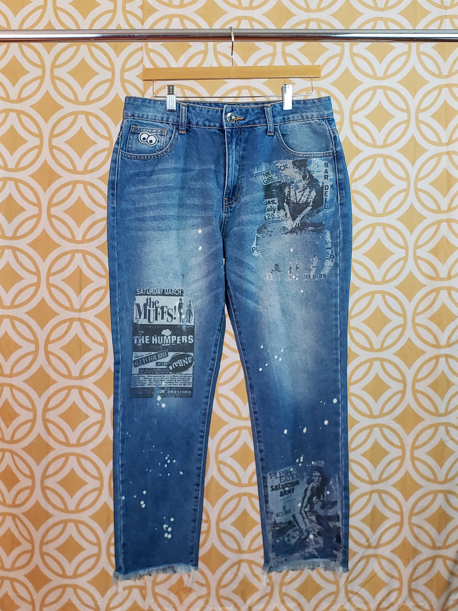 "OLD PUNK FLYERS" JEANS