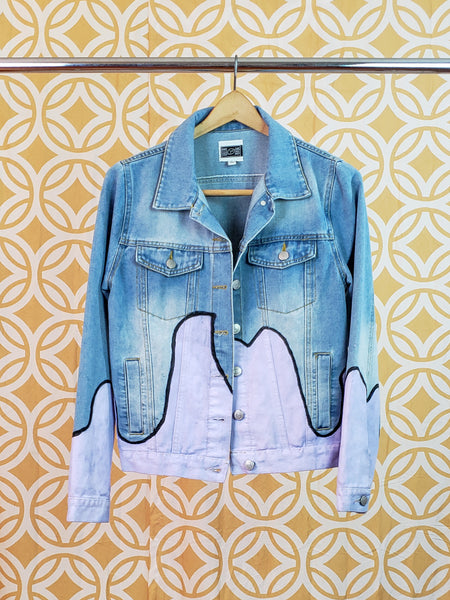 "LILAC PAINT DRIP" DENIM JACKET