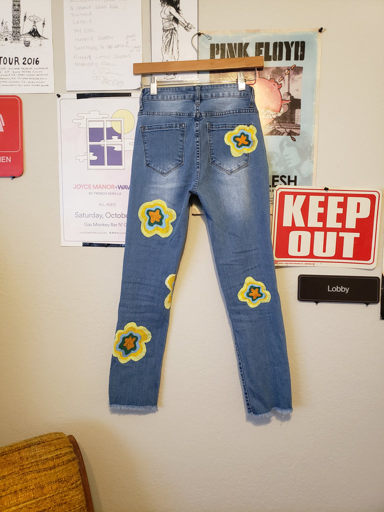 Reelistik- yellow paint splatter jeans - ShopperBoard